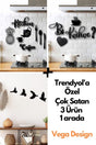 Vegadesign Kitchen 9 Pieces + Bi Coffee + 4 Piece Bird Wall Decor 3 Products in 1 - Swordslife