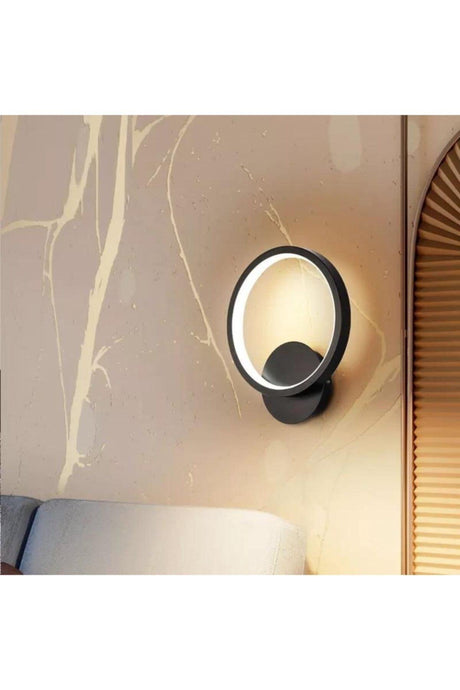 Vegas Black Round Sunlight Led Sconce - Swordslife