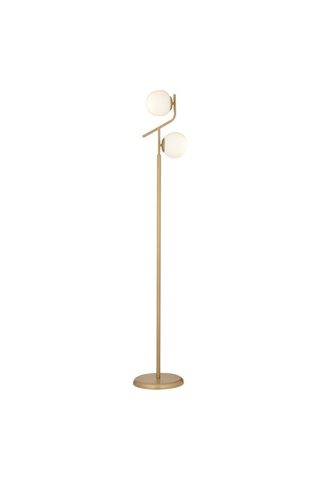 Velar Tumbled White Glass Modern Design Metal Floor Lamp - Swordslife