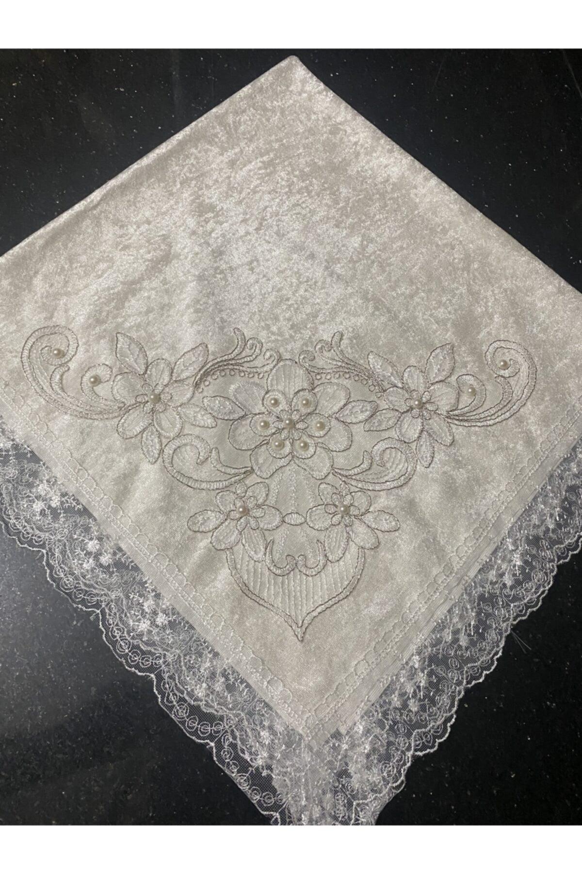 Velvet French Guipure Lace Pearl Embroidered