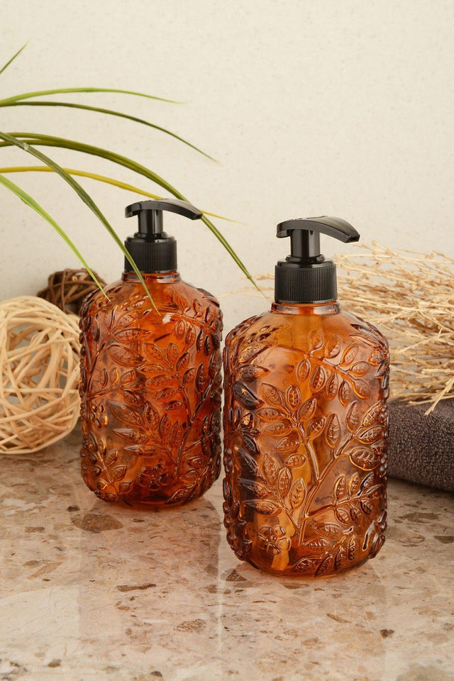 Venus Glass Liquid Soap Dispenser 2-amber