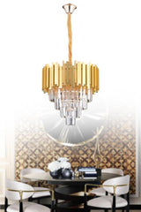 Vera 40' Gold Luxury Coffin Stone Chandelier - Swordslife