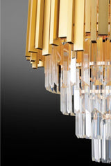 Vera 40' Gold Luxury Coffin Stone Chandelier - Swordslife