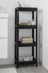 Vesken 3 Section Bathroom Shelving Unit Black