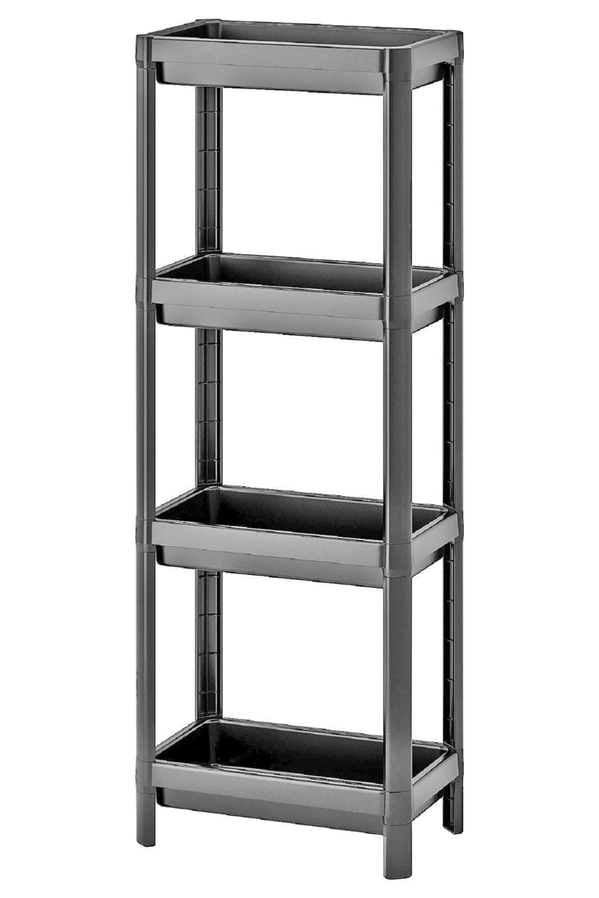 Vesken 4 Tiers Bathroom Shelving Unit Gray Bathroom