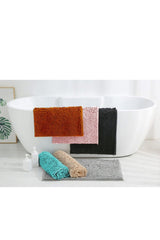 Victoria Cotton Gray 2 Pcs Set Bath Rug