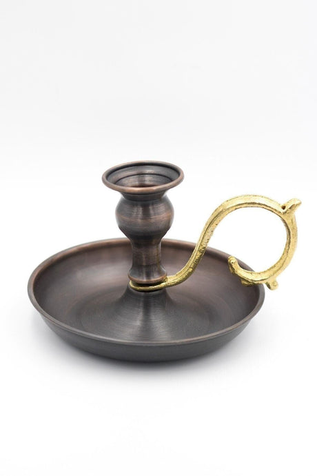 Copper Hand Candlestick - Swordslife