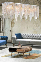 Vita 7 Lı Chrom Crystal Stone Modern Design Kristal Hall Chandeler - Swordslife