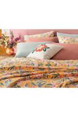 Vivacity Bloom Printed Double Pique 200x220 Cm Yellow - Swordslife