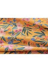 Vivacity Bloom Printed Double Pique 200x220 Cm Yellow - Swordslife