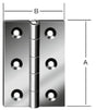 VORMANN hinges - stainless steel 10502 H.40mm W.32mm S.0.9mm VA gerolted, half width - Swordslife