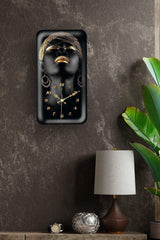 Wall Clock with Convex Glass and Standing Earring