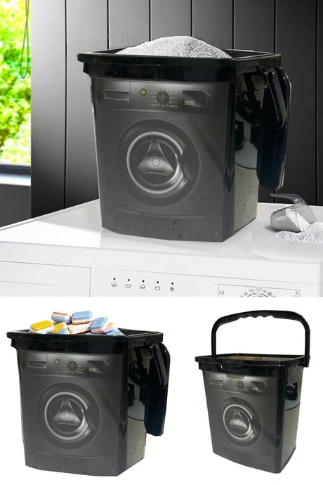 Wäschemaschine mit Taschentuch Detergent Portable Detergent Aufbewahrungsbox 6 Lt Schwarz - Swordslife