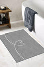 Washable Heart Bath Rug Mat One Piece Gray (60x100) Dc-8047 Dc-8047 - Swordslife