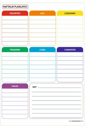 Weekly Magnet Planner