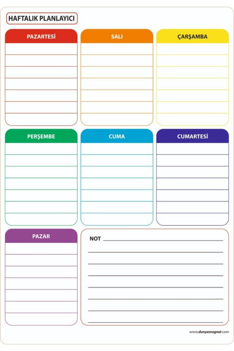 Weekly Magnet Planner