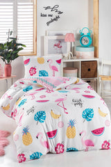 White Junior Duvet Cover Set Single Cocktail