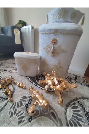 White 3-Piece Bath Crate And Dirty Basket