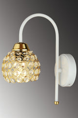 White Cane Crystal Downward Modern Wall Sconce - Swordslife