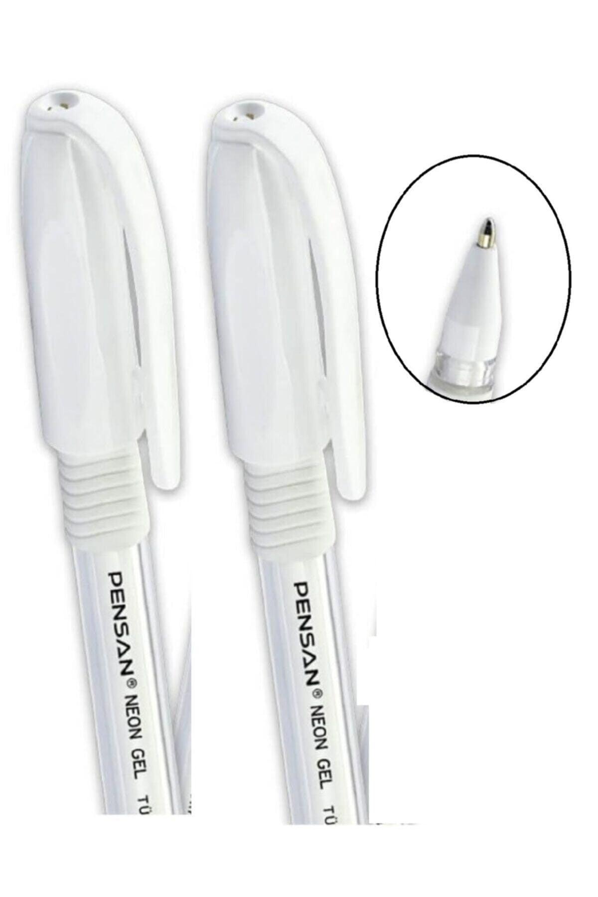 White Neon Ballpoint Pen Gel 1.0 Mm (2 Pcs)