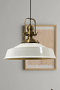 White Noble Single Chandelier Tumbled Headboard Retro Pendant Lamp Restaurant Cafe Living Room Chandeliers - Swordslife