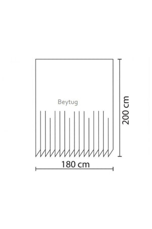 White Shower Curtain-polyester Fabric Solid Color Bathroom Curtains, 180x200cm Bathroom Curtain - Swordslife