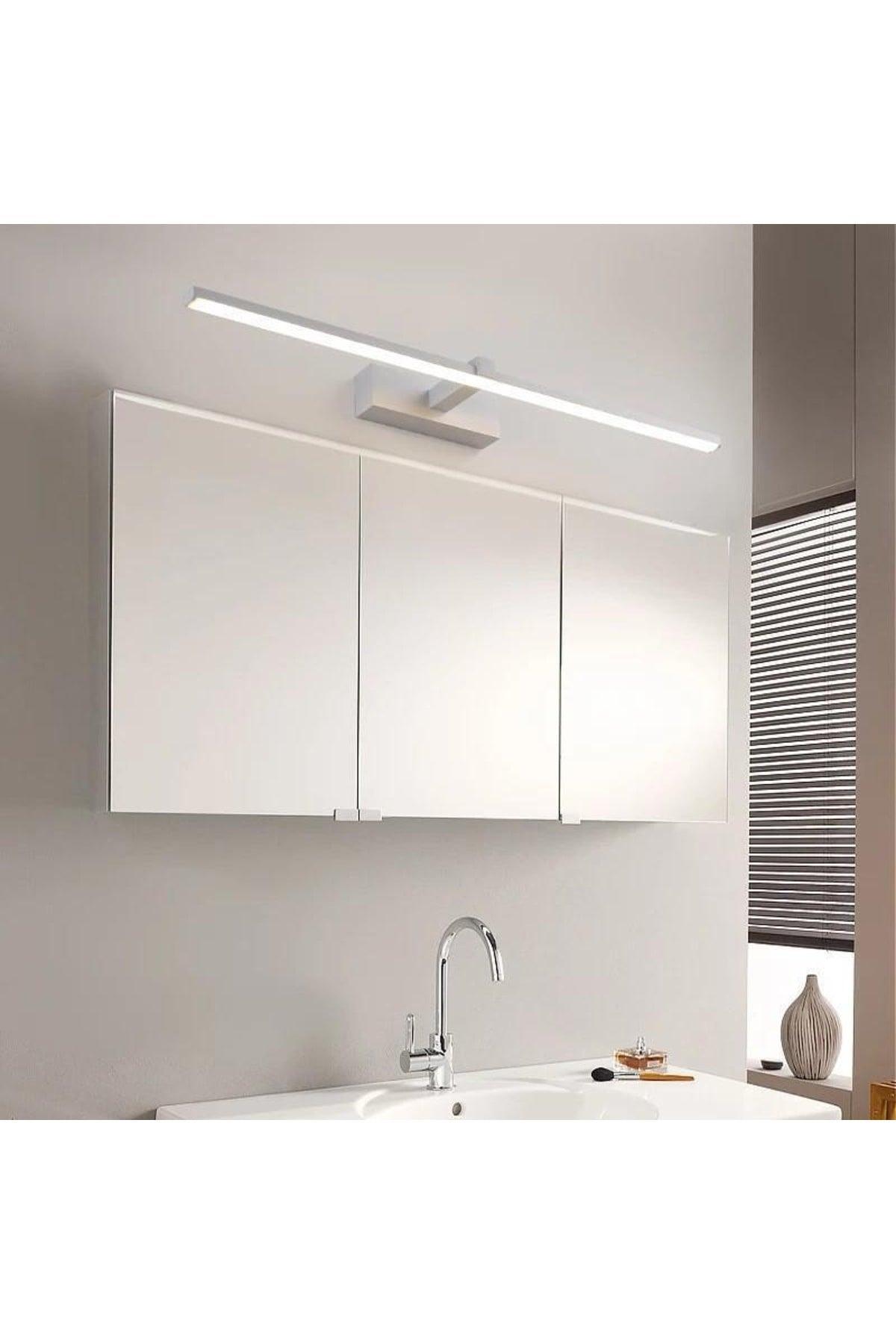 White Table Mirror Bathroom Sconce 60 Cm White Led Wall Sconce - Swordslife