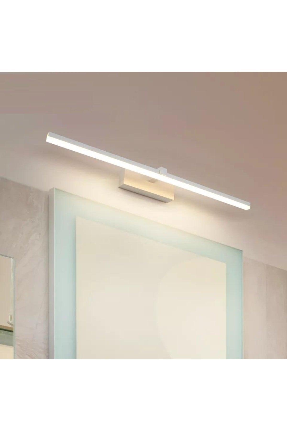 White Table Mirror Bathroom Sconce 60 Cm White Led Wall Sconce - Swordslife