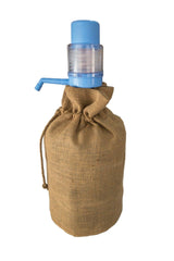 Straw Jute Fabric Rope Drawstring Carboy Cover