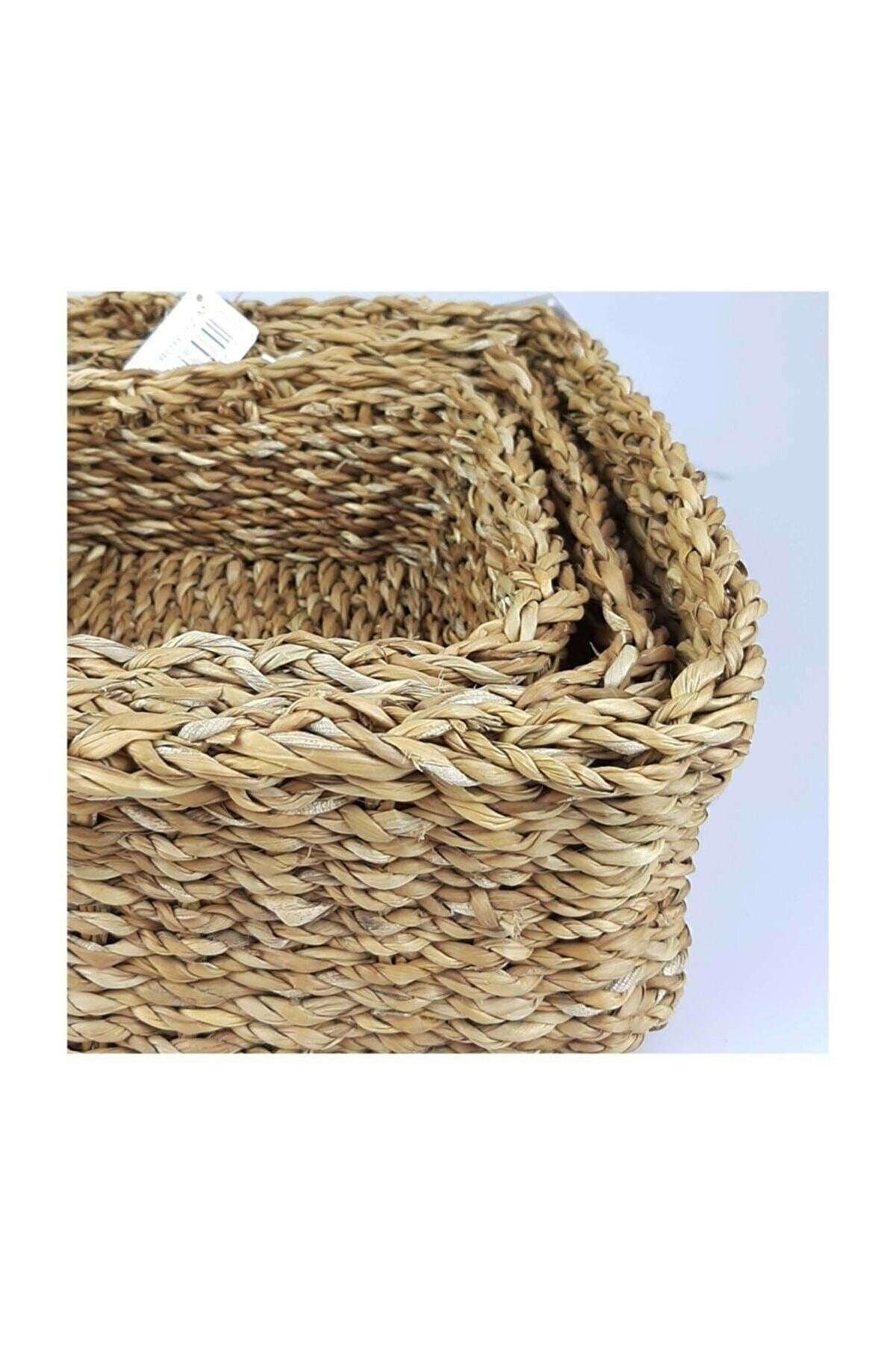 Straw Organizer Wicker Basket Square Form Organizer Hn9001 Home Natural - Swordslife