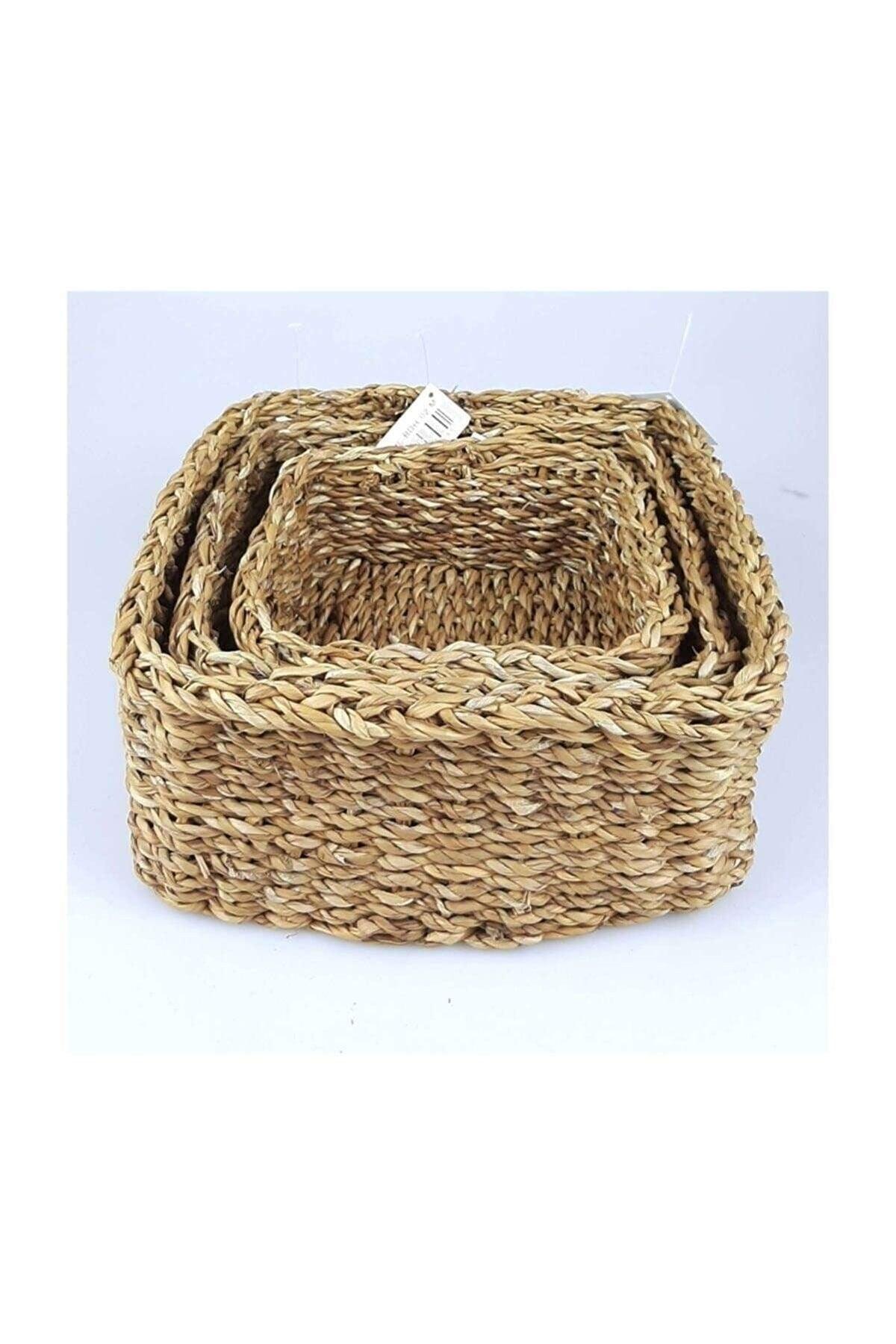 Straw Organizer Wicker Basket Square Form Organizer Hn9001 Home Natural - Swordslife