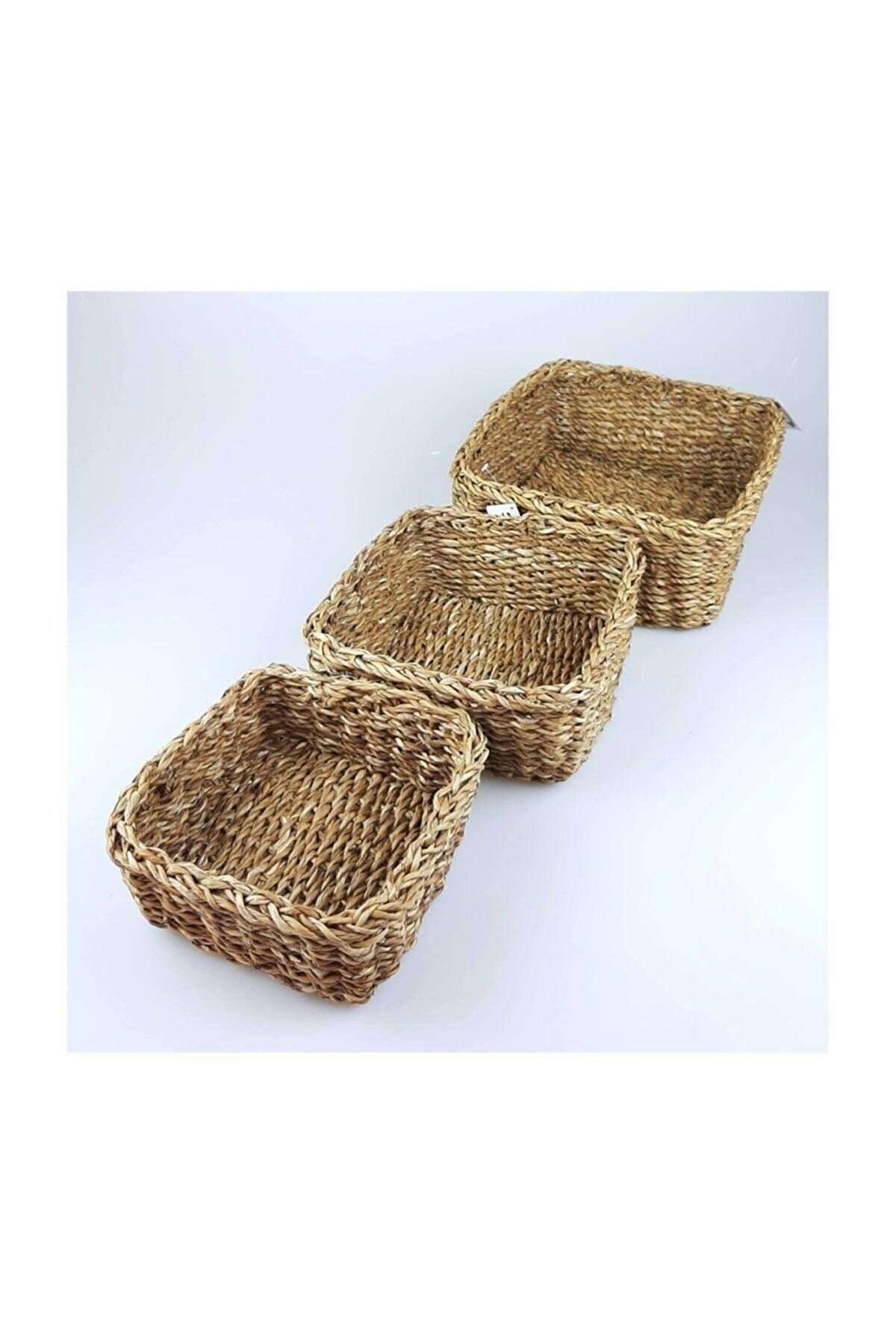 Straw Organizer Wicker Basket Square Form Organizer Hn9001 Home Natural - Swordslife