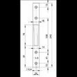 Wilka / Rotary latch locking plate / 9513 / käntig / 24x240x3 - Swordslife