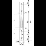 Wilka / Rotary latch locking plate / 9513 / käntig / 24x240x3 - Swordslife