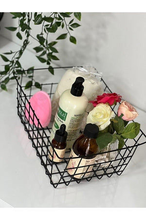 Wire Basket Rectangular Storage And Organizer Organizer Grid Metal Basket - Swordslife