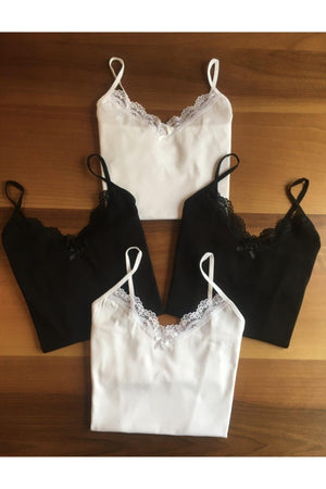 Women's Color 4-Pack Cotton Rope Suspended Singlet - Swordslife