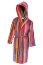 Women's Pink Cotton Yarn Dyed Velvet Bathrobe - Swordslife