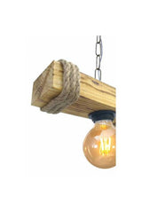 Wooden Chandelier. Wooden Chandelier with Single Lamp. Totally Handmade. Free Shipping Shock Price - Swordslife