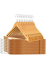 Wooden Hanger Natur Clothes Hanger Hanger Shirt Hanger Trousers Hanger 24.piece 1st Class Quality - Swordslife