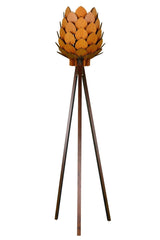 Wooden Floor Lamp Cone Lampshade 3 Leg Floor Lamp Hisar Walnut Headboard Coffee Leg 3000 - Swordslife