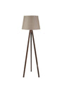 Wooden Floor Lamp Tripod Leg Lampshade Three Leg Lamp 3 Leg Floor Lamp Fabric Beige Walnut - Swordslife