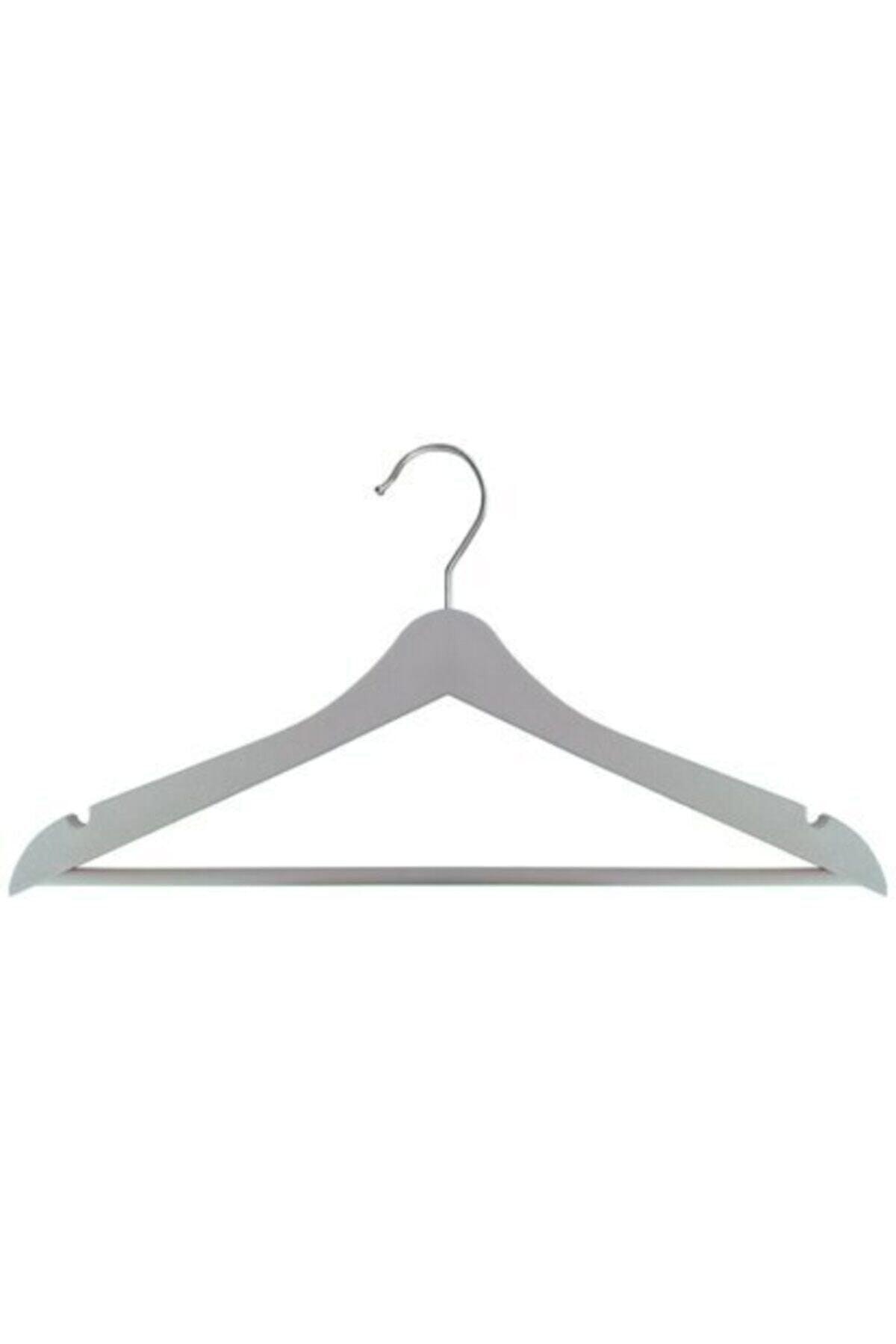 Wooden Look Clothes Hanger White Hanger