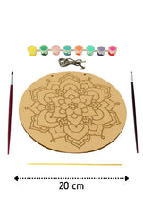 Wood Painting Canvas Set Flower Mandala Themed