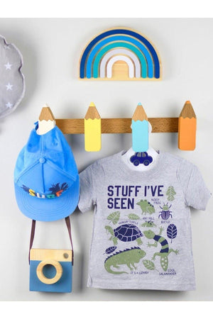 Wooden Pencil Shaped Child & Baby Room Hanger Modern Decorative Wall Hanger - Pastel Colors - Swordslife