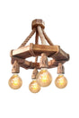 Wooden Rope Decorative Rustic 4-Piece Chandelier - Swordslife