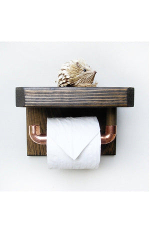 Wooden Rustic Toilet Paper Holder WC - Swordslife