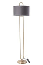 Tumbled Leg Dark Gray Lampshade Floor Lamp - Swordslife