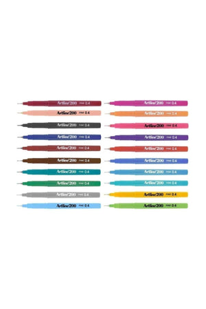 Writing & Drawing Pen 200 Fine Tip 20 Colors