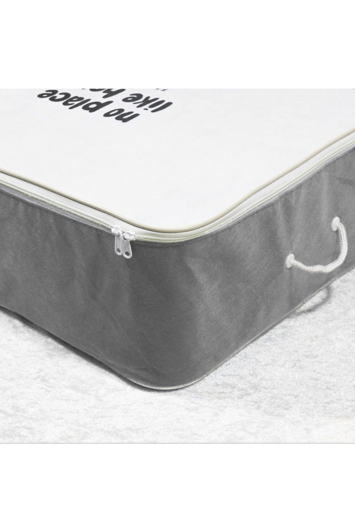 Xl Size Storage Bag Under Base Organizer Storage Box Organizer Bag (72X46X22) Gray-white - Swordslife