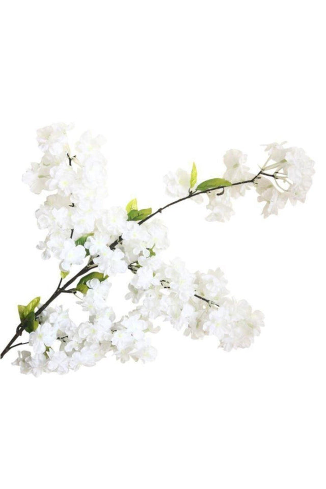 Artificial Flower Spring Branch Japanese Cherry Blossom 90 Cm White - Swordslife